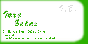 imre beles business card